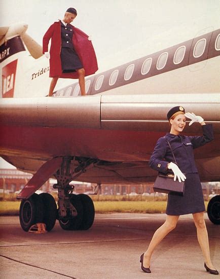 the 60s uniform for british european airways was crisp
