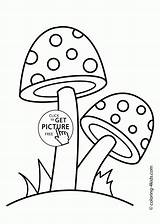 Mushroom Coloring Pages Mushrooms Printable Kids House Two Psychedelic Source 4kids sketch template