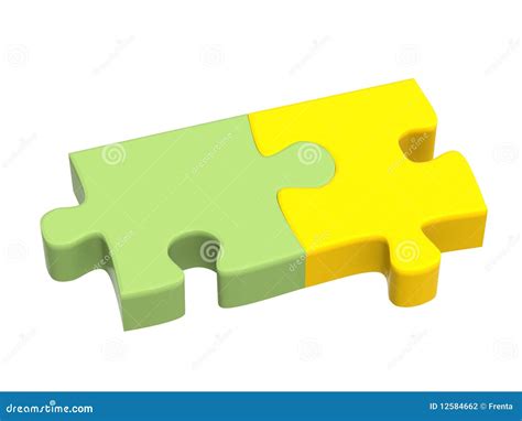 zwei teile eines puzzlespiels stockfotografie bild