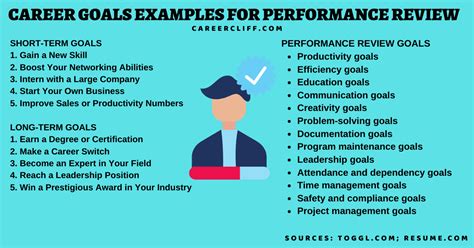 career goals  examples  performance review careercliff