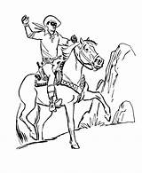 Ranger Lone Library Clipart sketch template