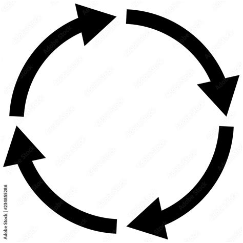 process symbol  white background  step cycle arrow sign flat