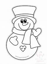 Snowman Christmas Coloring Ornament Paper Related sketch template