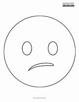 Confused Emoji Coloring Face Twitter Fun sketch template