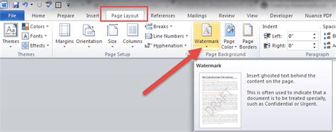 insert watermark  word  mac
