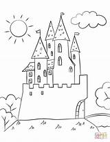 Castle Cartoon Coloring Drawing Pages Disney Easy Ziggurat Printable Color Getdrawings Print Paper sketch template