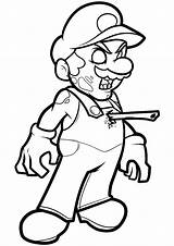 Mario Zombie Coloring Pages Categories sketch template