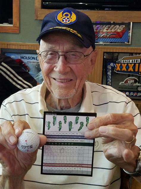 wwii vet dick best of flushing hits first hole in one at 91