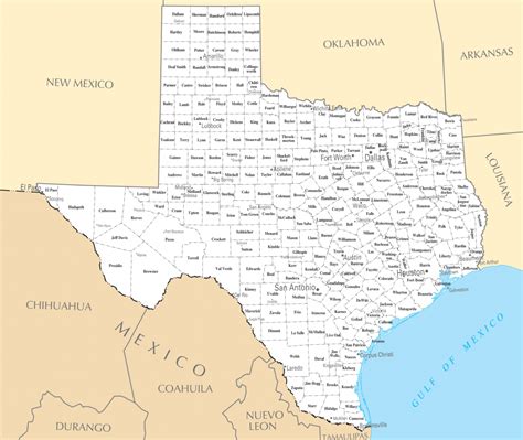printable map  texas  cities printable maps