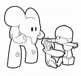 Pocoyo Pages Coloring sketch template