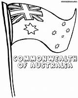 Flag Australian Coloring Pages sketch template
