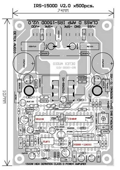 pcb layout design electronic circuit subwoofer amplifier audio amplifiers stereo amplifier