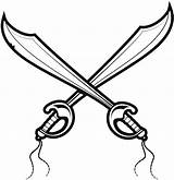 Pirate Swords Clipart Illustration Creazilla Transparent Weapon Blade sketch template