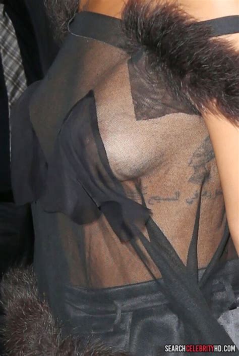 rihanna see through blouse nipple slip in new york celebrity porn photo