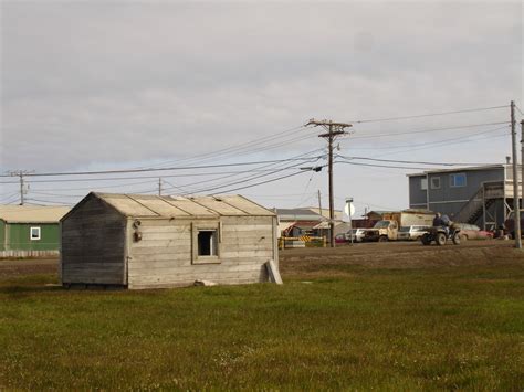 barrow ak abandoned home near the cliffs photo picture