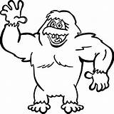 Abominable Getdrawings Clipartmag Yeti sketch template