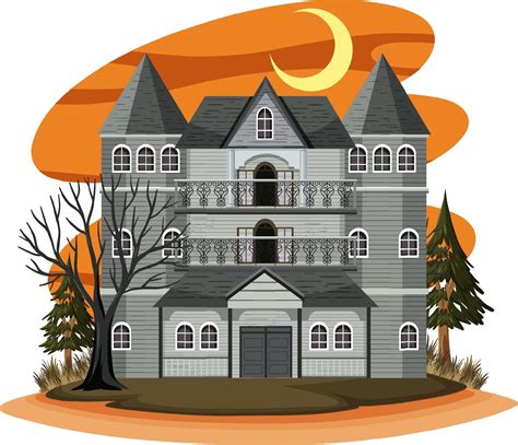 haunted house  cartoon style  vector art  vecteezy