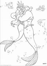 Mermaid Coloring Little Pages Triton King Ariel Kids Suitable Find Print Getdrawings sketch template