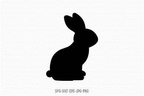 easter bunny rabbit silhouette svg  svgs design bundles