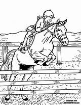 Horse Coloring Pages Riding Print Color Kids sketch template