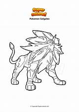 Solgaleo Colorear Disegno Ausmalbild Gigamax Melmetal Xurkitree Supercolored Hariyama sketch template