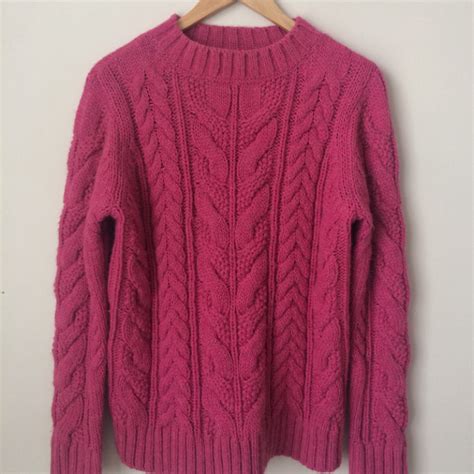 Portmans Pink Cable Knit Sweater On Designer Wardrobe