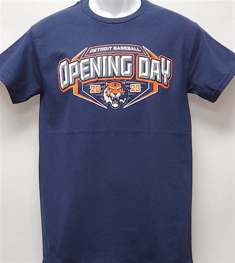 detroit tigers opening day navy tee