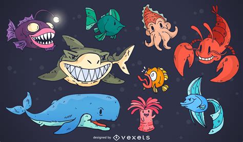 animal cartoon illustrations vector