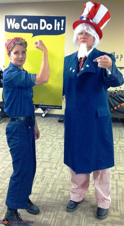 Rosie The Riveter And Uncle Sam Halloween Couples Costume Ideas 2012
