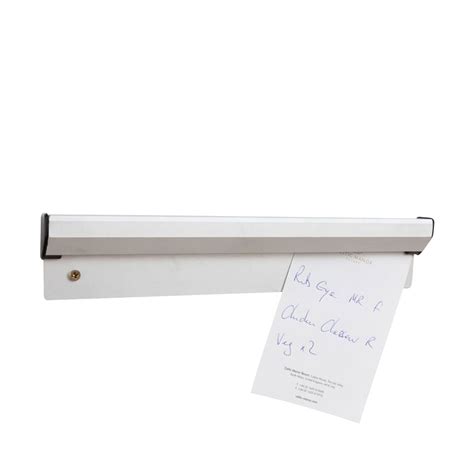 note holder mm wall mounted white aluminium core catering