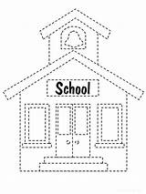 Coloring Tracing Pages School Color Kids Printable Educational Colouring Back Preschool sketch template