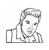 Elvis Coloring Pages Presley Adults People Famous Choose Board sketch template