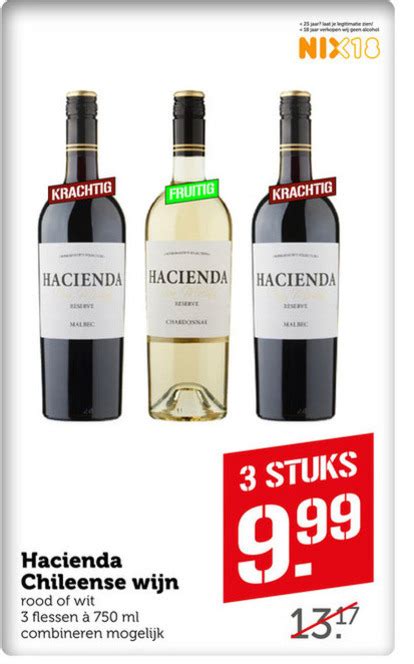hacienda rode wijn witte wijn folder aanbieding bij coop details