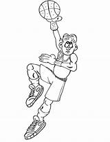 Basketball Player Coloring Pages Drawing Shot Hook Printactivities Comments Getdrawings Coloringhome sketch template