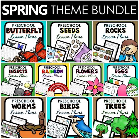 spring themes lesson plan bundle preschool teacher