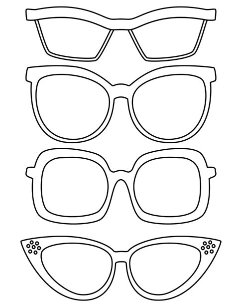 printable sunglasses template printable templates