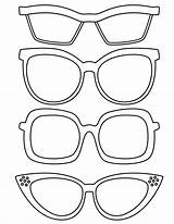 Template Coloring Sunglasses Larger Freecoloringpages Credit sketch template