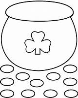 Pot Gold Crafts Template St Coloring Printable Patricks Pages Kids March Craft Outline Activities Paper Patrick Bigactivities Templates Printables Colouring sketch template