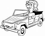 Car Cartoon Driving Girl Clipart Drive Svg Sign sketch template