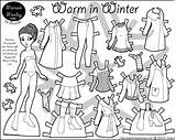 Doll Paper Coloring Pages Winter Monday Marisole African Dolls Printable American Print Warm Clothes Amish Colouring Clothing Template Paperthinpersonas Color sketch template