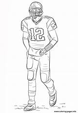 Coloring Brady Football Tom Pages Sport Printable Print Color Book sketch template