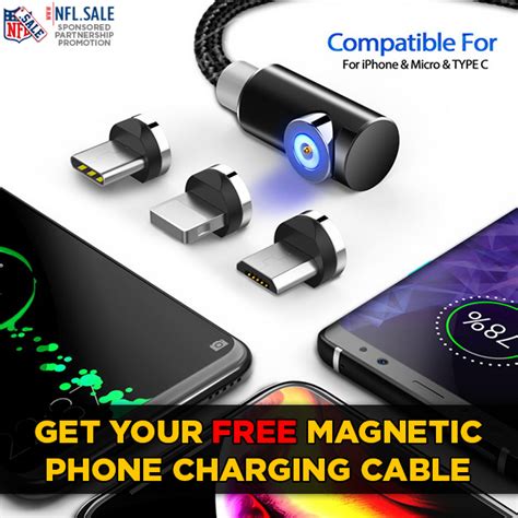 magnetic phone cable football fanzone