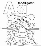 Letter Coloring Pages Coloring4free Alligator Related Posts sketch template