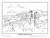 Abraham Abram Separate Sundayschoolzone Sodom Activity Shared Separating sketch template
