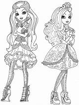 Coloring Ever After High Pages Apple Raven Queen Printable Sheet Print sketch template