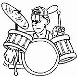 Drum Coloring Pages Rock Drummer Roll Boy Drums Set Drawing Broke Kit His Colouring Kids Play Playing Stick Color Getdrawings sketch template