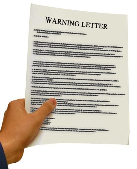 warning letters roadmap  corrective action