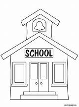 School House Coloring Back Pages Kids Cut Applique Outline Colouring Drawing Patterns Preschool Building Printable Printables Wood Book Sewing Activities sketch template