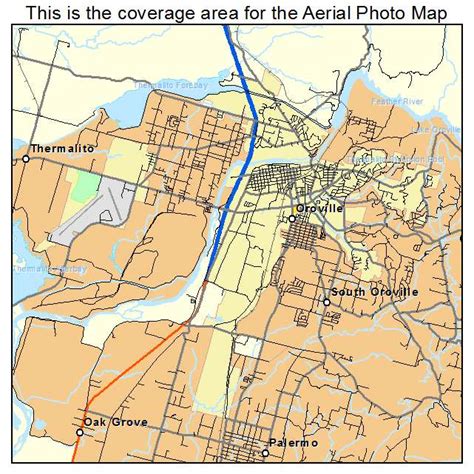 aerial photography map  oroville ca california