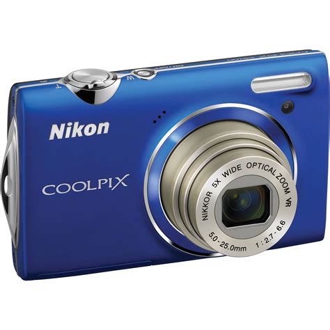 nikon coolpix  compact digital camera blue  bh